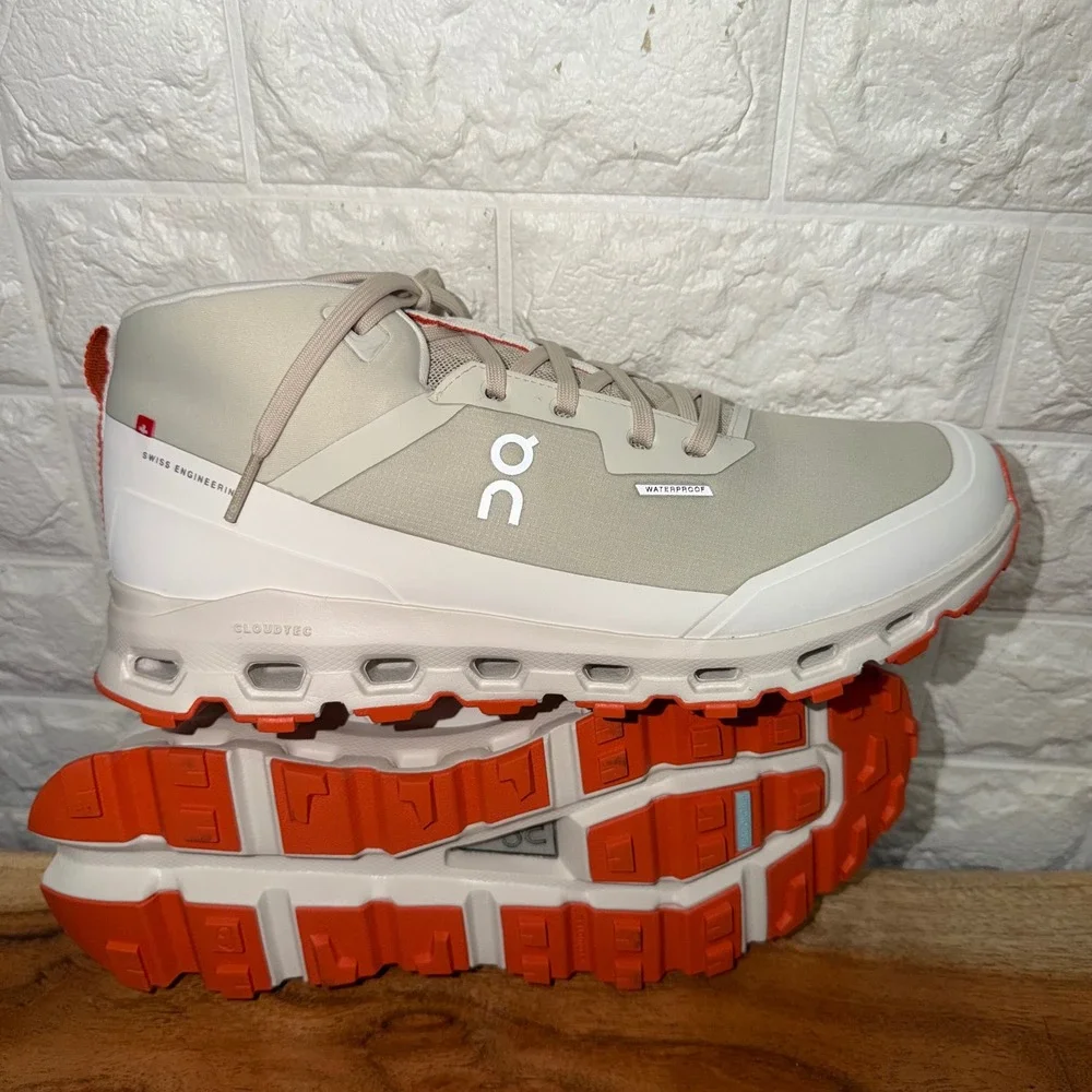 On Cloudrock Mid Waterproof Hiking Boots Cinder Desert Men's 8.5 EU42 NWT